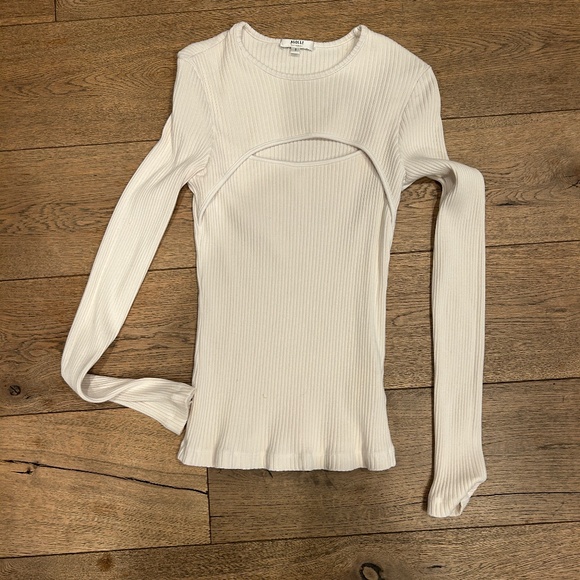 Agolde Keyhole Sweater Cream Small - Picture 1 of 6